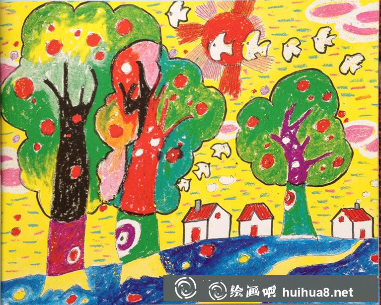 儿童油画棒画