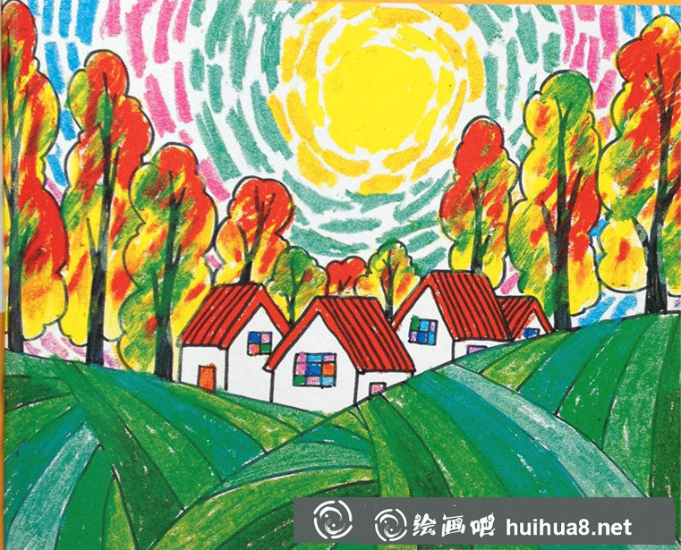 儿童油画棒画