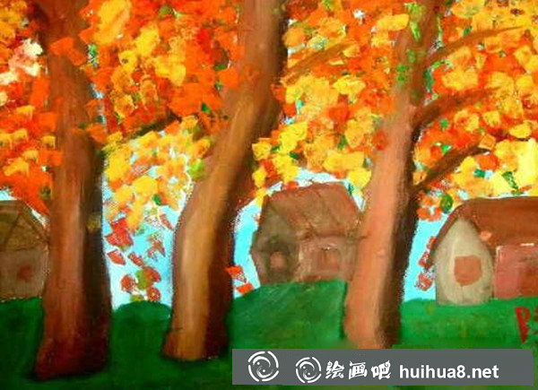 儿童水粉风景画图片赏析