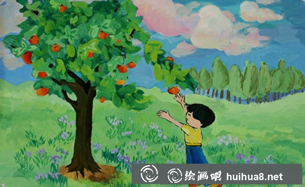 儿童水粉风景画图片赏析