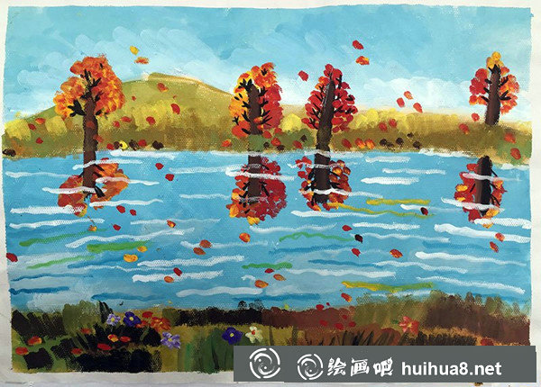 美丽的家乡儿童水粉画作品大全