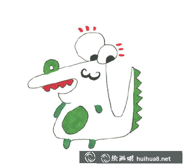 小鳄鱼儿童画