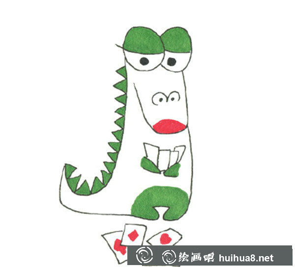 小鳄鱼儿童画