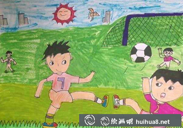 小学生足球画图片3