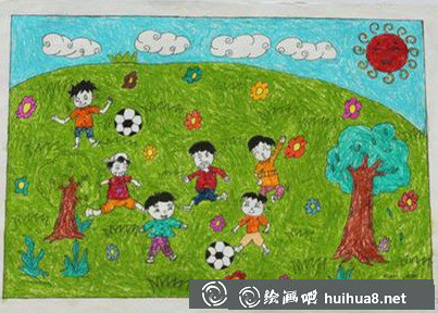 小学生足球画图片5
