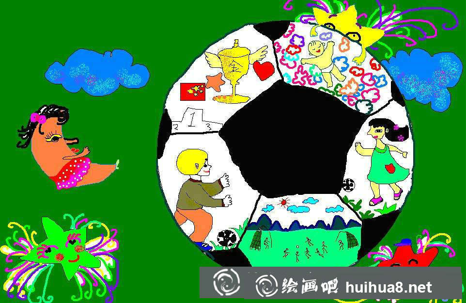 小学生足球画图片11