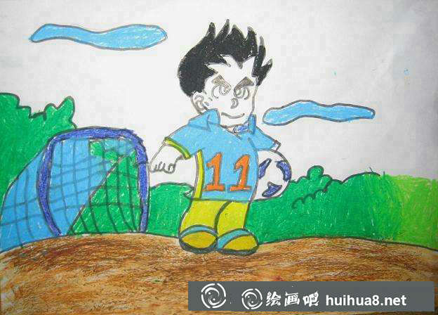 小学生足球画图片14