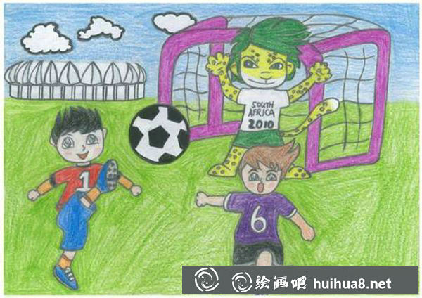 小学生足球画图片20