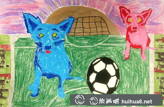 小学生足球画图片22