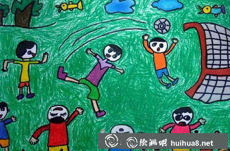 小学生足球画图片23