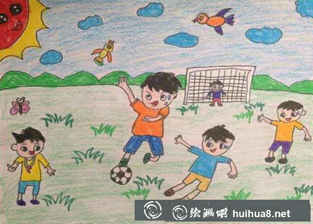 小学生足球画图片25