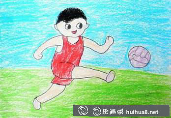 小学生足球画图片31