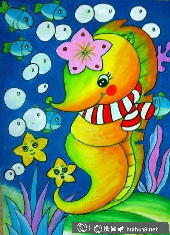 小猫水粉画