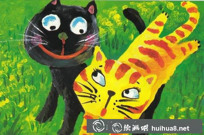 小鸟水粉画