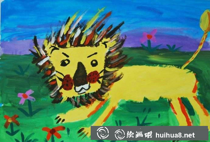 小兔子水粉画