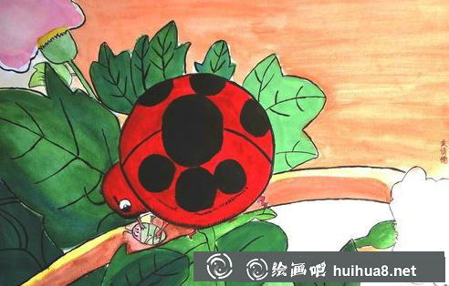 小乌龟水粉画