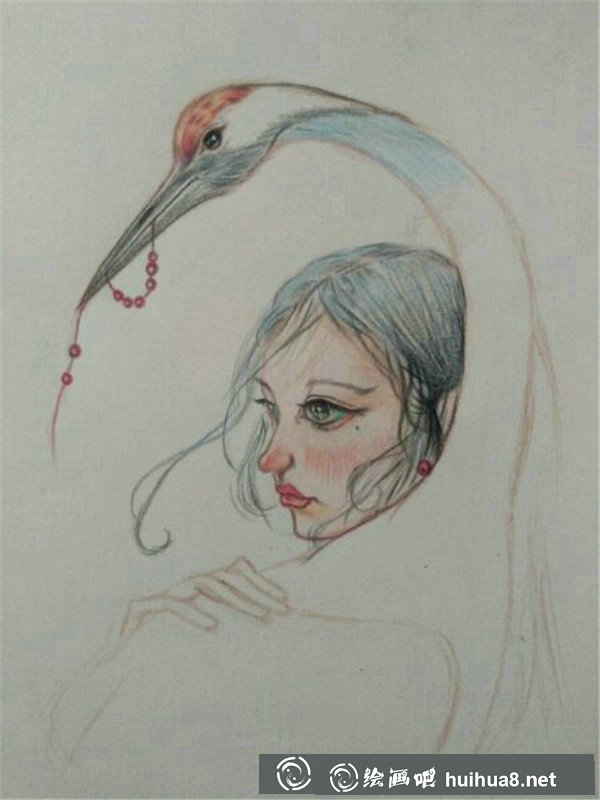 彩铅画人物