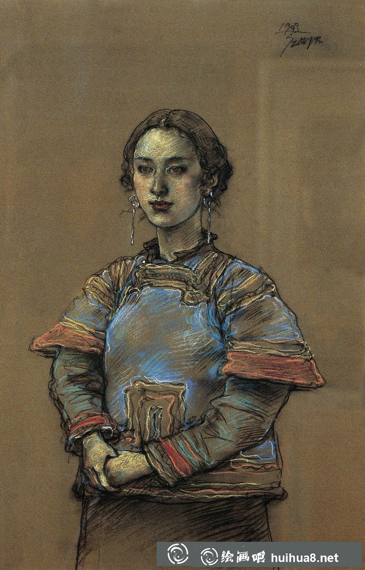 庞茂琨人物色粉画作品10