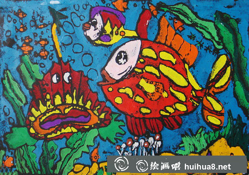 儿童画海底世界作品欣赏