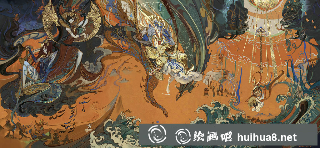 猴年概念皮肤宣传插画