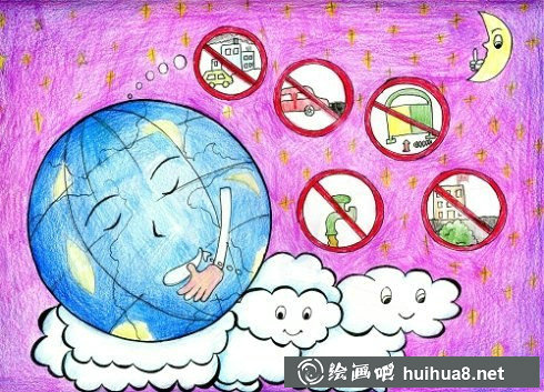 小朋友的环保画作:绿色的家园