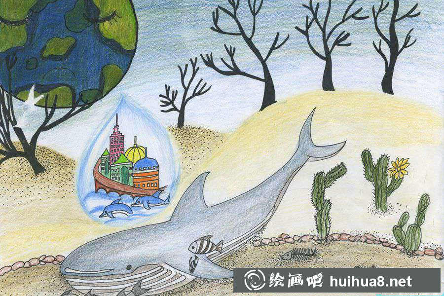 小朋友的环保画作:地球妈妈