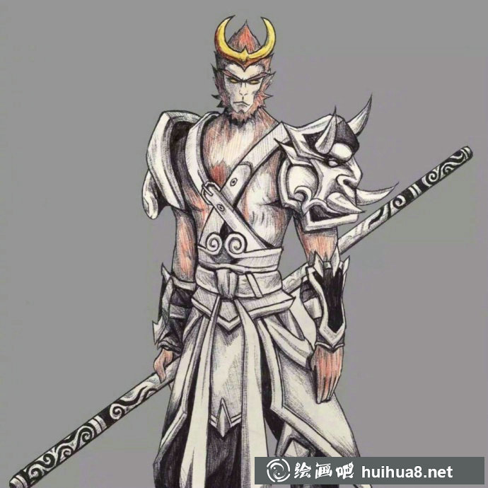 王者荣耀露娜手绘插画