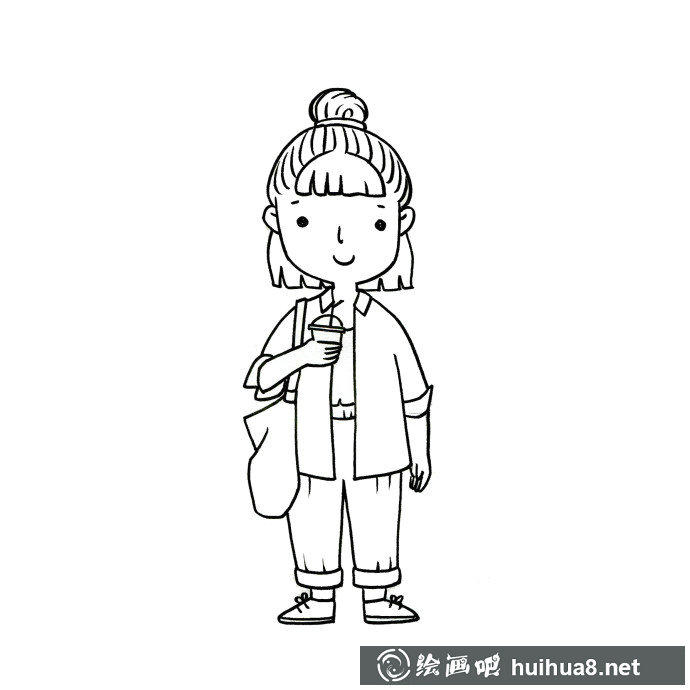 小女孩绘画教程1