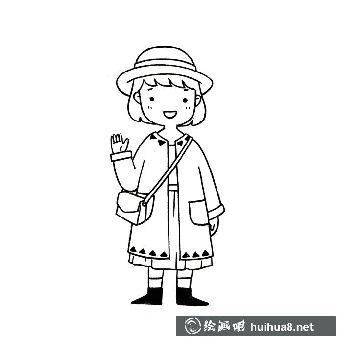 小女孩绘画教程3