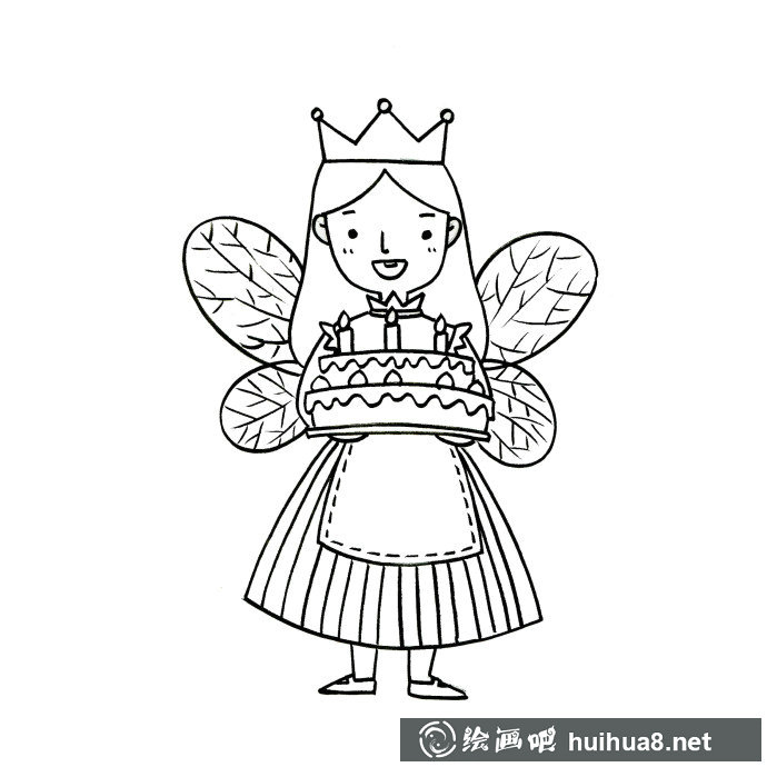 小女孩绘画教程5