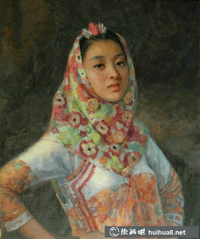 中国人物油画作品一