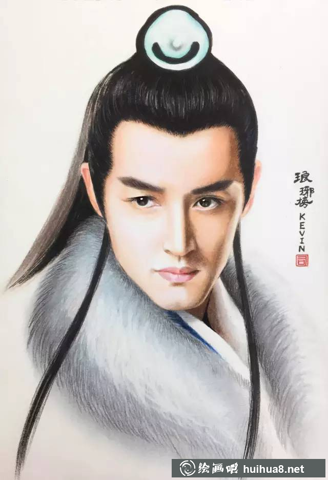 胡歌彩铅画作品集