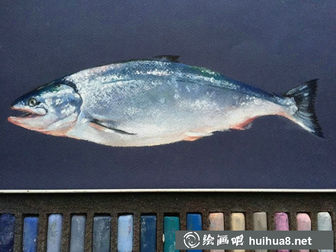 色粉画中的自然风景