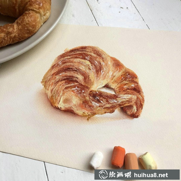 抽象的色粉画作品