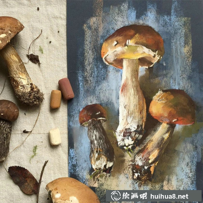 细腻的色粉画作品