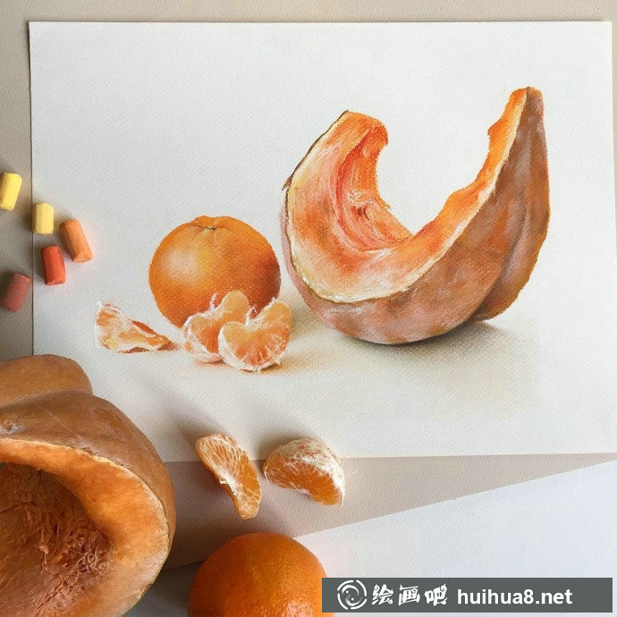 可临摹的色粉画作品欣赏