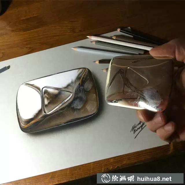 一组外国物品超写实彩铅画作品欣赏
