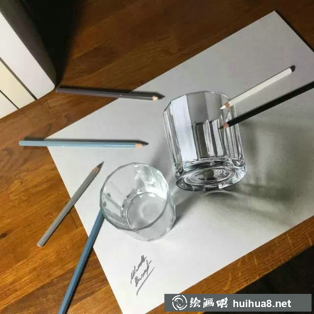一组外国物品超写实彩铅画作品欣赏