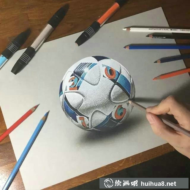 一组外国物品超写实彩铅画作品欣赏