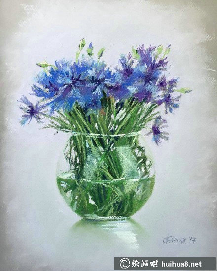 色粉画作品:一组色粉画花卉作品欣赏 色粉画作品:一组色粉画花卉作品欣赏