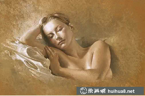 独特的色粉画人物