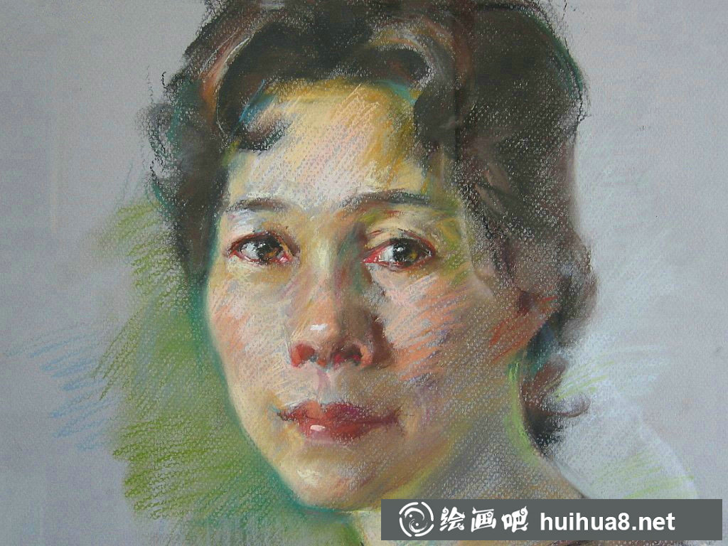 独特的色粉画人物