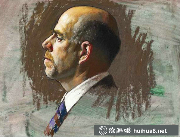 可临摹:色粉画人物作品欣赏