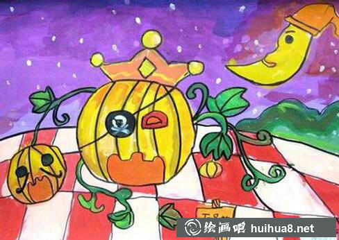 万圣节僵尸儿童绘画作品
