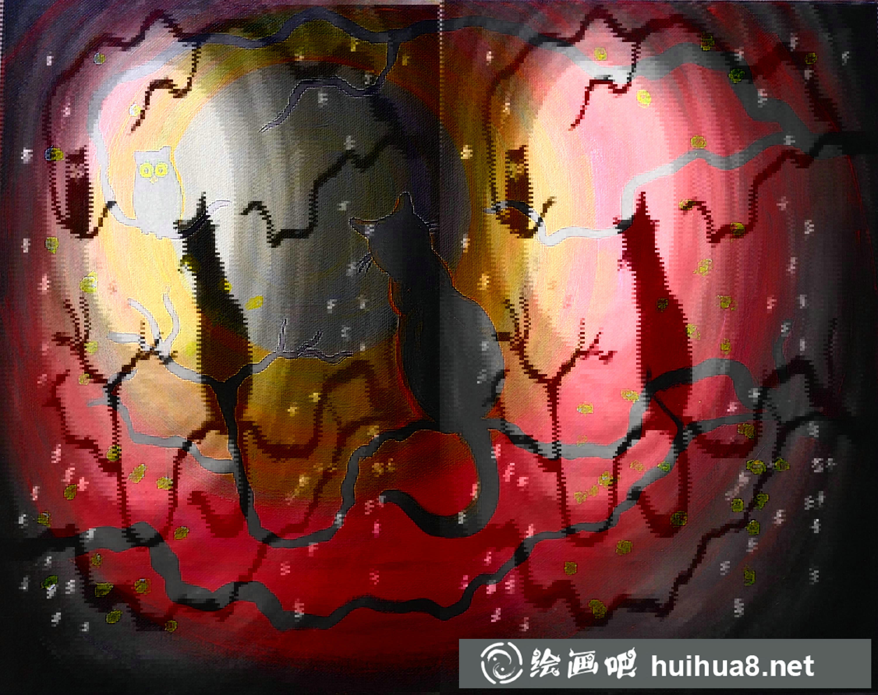 万圣节巫术儿童绘画作品