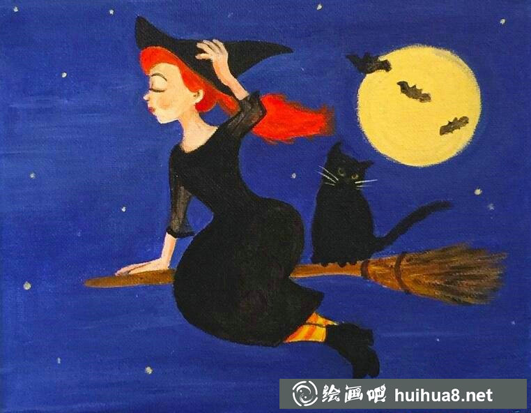 万圣节儿童绘画作品欣赏