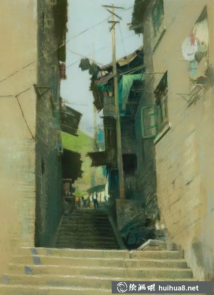 杭鸣时色粉画作品