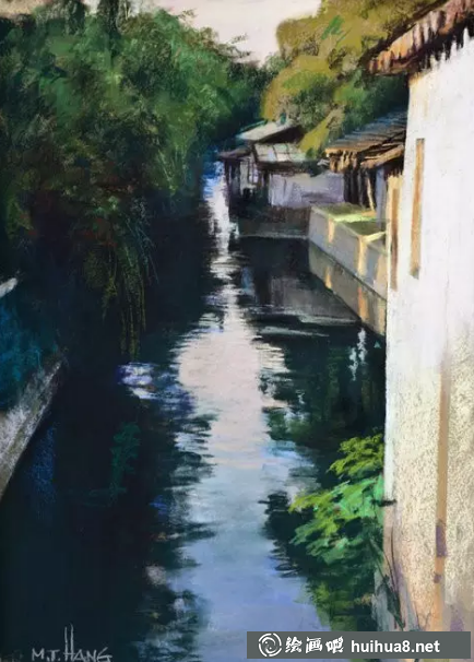 杭鸣时色粉画作品