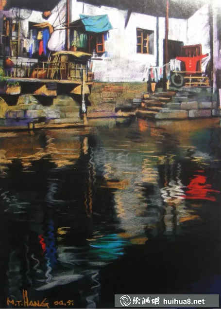 杭鸣时色粉画作品