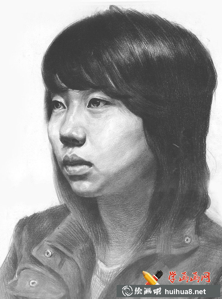 鲁美学生优秀素描头像作品